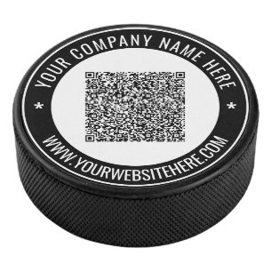 Uw QR-codenaam Website Promotie Hockey Puck