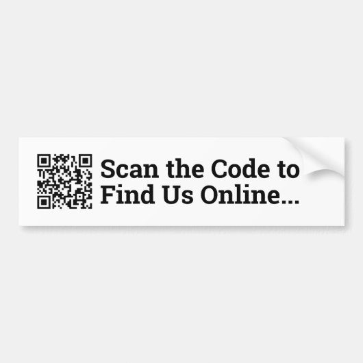 Uw QR-codeontwerp Bumpersticker (Voorkant)