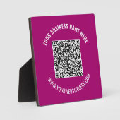 Uw QR-codeplaquette met aangepaste tekst en kleure Fotoplaat (Voorkant)