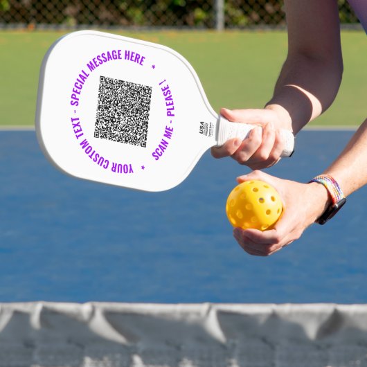 Uw QR-codescan Aangepaste tekst Pickleball Paddle (Insitu)