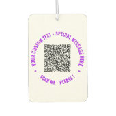 Uw QR-codescan en aangepaste tekstluchtverfrisser Luchtverfrisser (Voorkant)