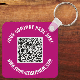 Uw QR Info van de Code en de Kleuren van de Douane Sleutelhanger