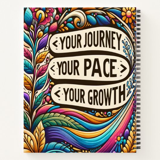 Uw reis, uw tempo, uw groei notitieboek (Achterkant)