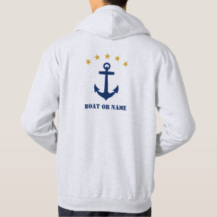 Uw schip of naam Classic Anchor Navy Gold Hoodie