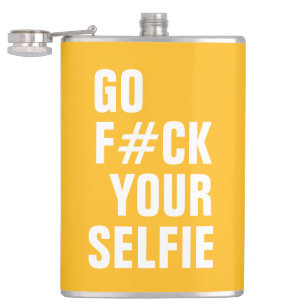 UW SELFIE aangepaste monogram en kleurenkolf Heupfles