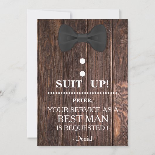 Uw service als beste man-aanvraag kaart (Voorkant)