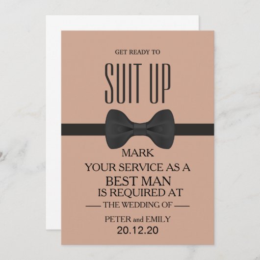 Uw service als beste man kaart (Voorkant / Achterkant)