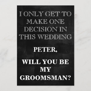 Uw service als Groomsman-aanvraag Kaart