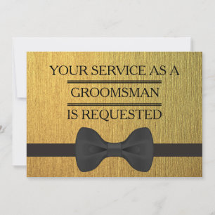 Uw service als Groomsman-aanvraag Kaart
