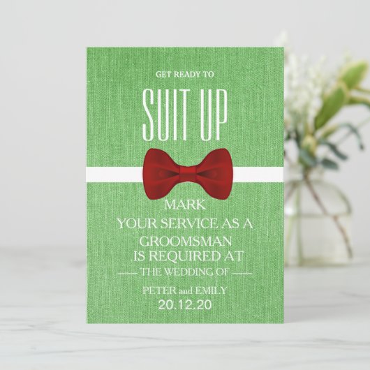 Uw service als Groomsman-voorstel Kaart (Staand voorkant)