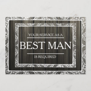 Uw service is aangevraagd als beste man-Groomsman Kaart