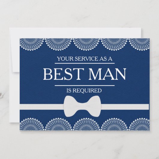 Uw service is aangevraagd als beste man-Groomsman Kaart (Voorkant)