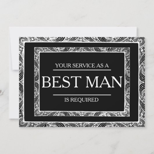 Uw service is aangevraagd als beste man-Groomsman Kaart (Voorkant)