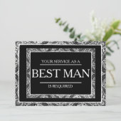 Uw service is aangevraagd als beste man-Groomsman Kaart (Staand voorkant)