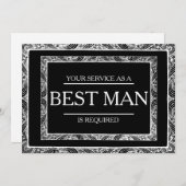 Uw service is aangevraagd als beste man-Groomsman Kaart (Voorkant / Achterkant)