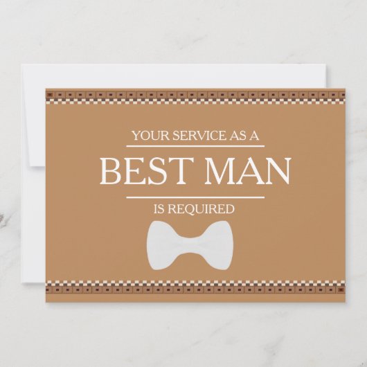 Uw service is aangevraagd als beste man-Groomsman Kaart (Voorkant)