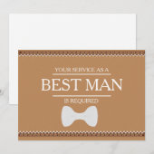 Uw service is aangevraagd als beste man-Groomsman Kaart (Voorkant / Achterkant)