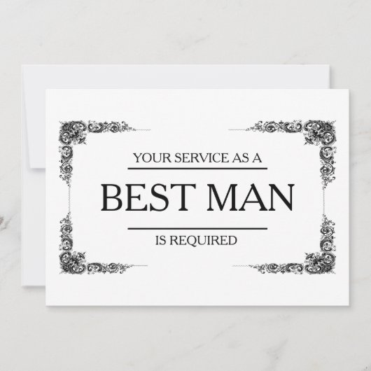Uw service is aangevraagd als beste man-Groomsman Kaart (Voorkant)