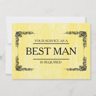 Uw service is aangevraagd als beste man-Groomsman Kaart