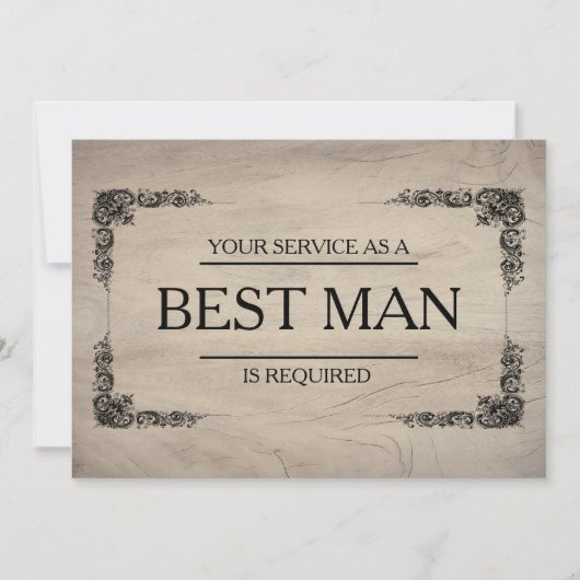 Uw service is aangevraagd als beste man-Groomsman Kaart (Voorkant)