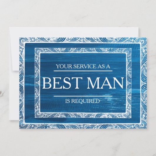 Uw service is aangevraagd als beste man-Groomsman Kaart (Voorkant)