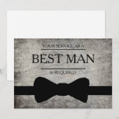 Uw service is aangevraagd als beste man-Groomsman Kaart (Voorkant / Achterkant)