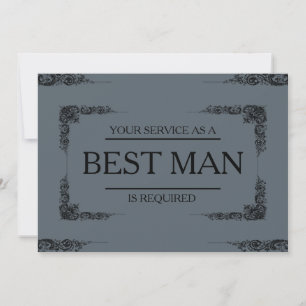 Uw service is aangevraagd als beste man-Groomsman Kaart