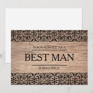 Uw service is aangevraagd als beste man-Groomsman Kaart