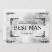 Uw service is aangevraagd als beste man-Groomsman Kaart (Voorkant)