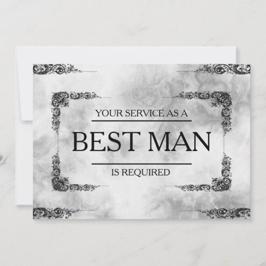 Uw service is aangevraagd als beste man-Groomsman Kaart (Voorkant)