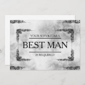 Uw service is aangevraagd als beste man-Groomsman Kaart (Voorkant / Achterkant)