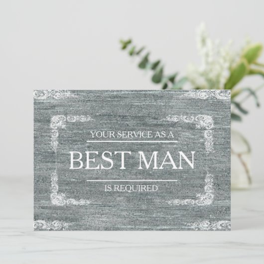 Uw service is aangevraagd als beste man-Groomsman Kaart (Staand voorkant)