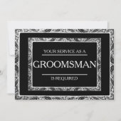 Uw service is aangevraagd als Groomsman Kaart (Voorkant)