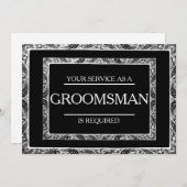 Uw service is aangevraagd als Groomsman Kaart (Voorkant / Achterkant)