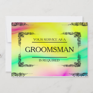 Uw service is aangevraagd als Groomsman Kaart