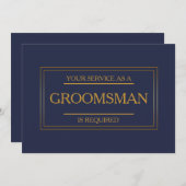 Uw service is aangevraagd als Groomsman Kaart (Voorkant / Achterkant)