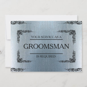 Uw service wordt aangevraagd als Groomsman Blur Kaart