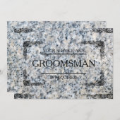 Uw service wordt aangevraagd als Groomsman Granite Kaart (Voorkant / Achterkant)