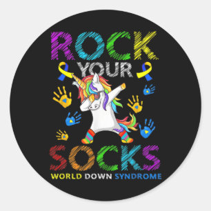 Uw Socket World Down Syndrome Awareness Ronde Sticker