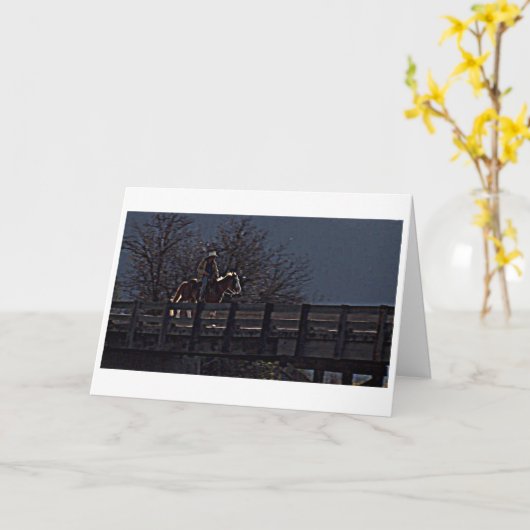 UW SPECIALE DAG MAN OP PAARD-VERJAARDAG KAART (Gele Bloem)