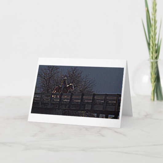 UW SPECIALE DAG MAN OP PAARD-VERJAARDAG KAART (Voorkant)