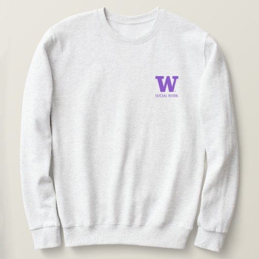 UW SSW Grey Crewneck Sweatshirt | Unisex (Design voorkant)