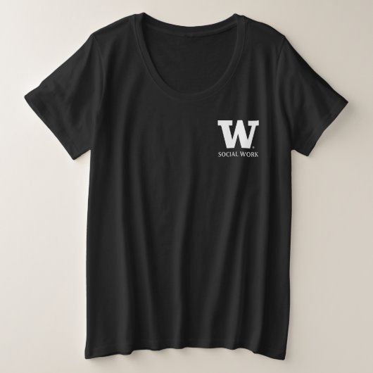 UW SSW Women's Plus Size T-shirt (Design voorkant)