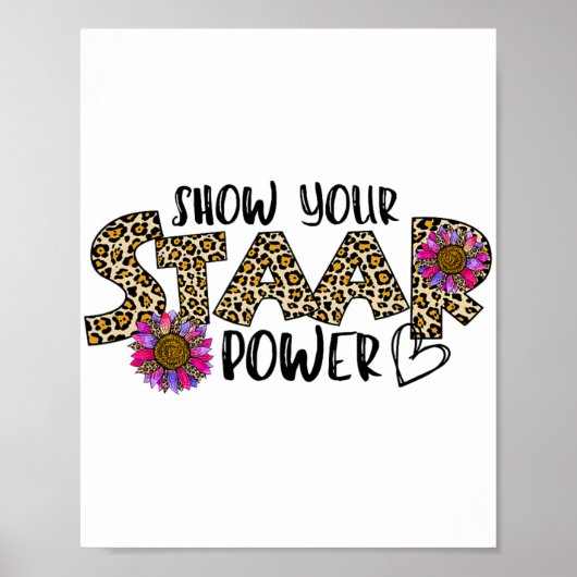 Uw Start Power Leopard Teacher Testing examen Test Poster (Voorkant)