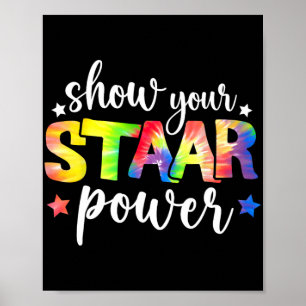 Uw Start Power Teacher Testing Examen Dag Cut Poster