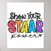 Uw Start Power Teacher Testing Examen Testdag Poster (Voorkant)
