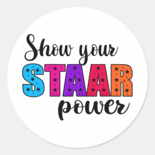 Uw Start Power Test Dag Leraar Ronde Sticker