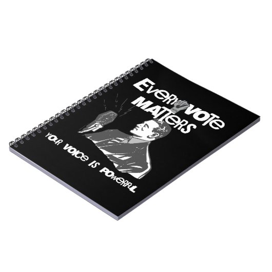 Uw stem doet er toe Verkiezingsbeleid Wit gedrukt Notitieboek (Linkerzijde)