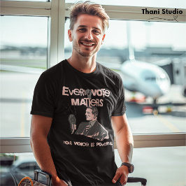 Uw stem doet er toe Verkiezingspolitiek Roze gedru T-shirt