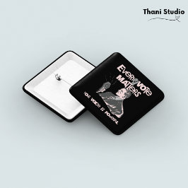 Uw stem doet er toe Verkiezingspolitiek Roze gedru Vierkante Button 5,1 Cm